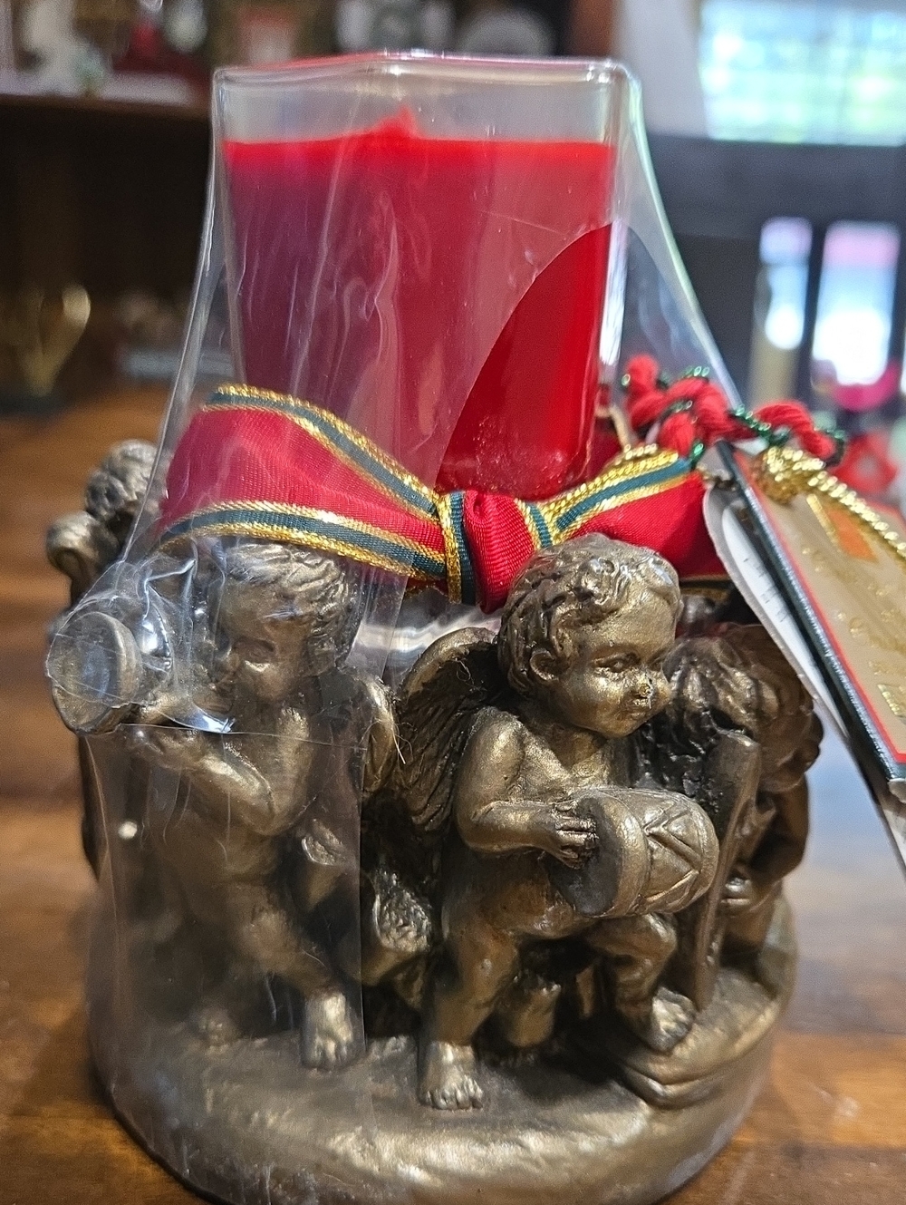 Cherub Pillar Candle Holder